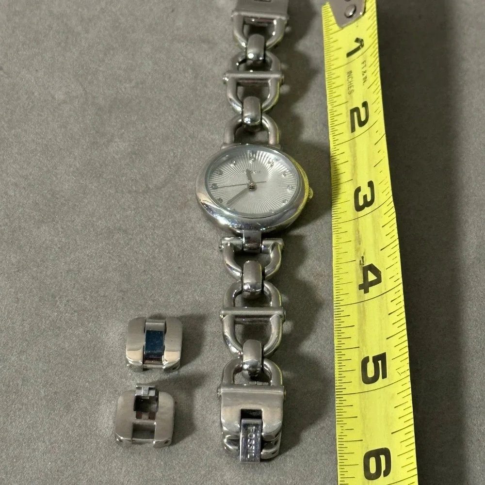 Fossil ES3348 Silver‎ Stainless Steel Horseshoe Link Bracelet Watch Crystal Dial